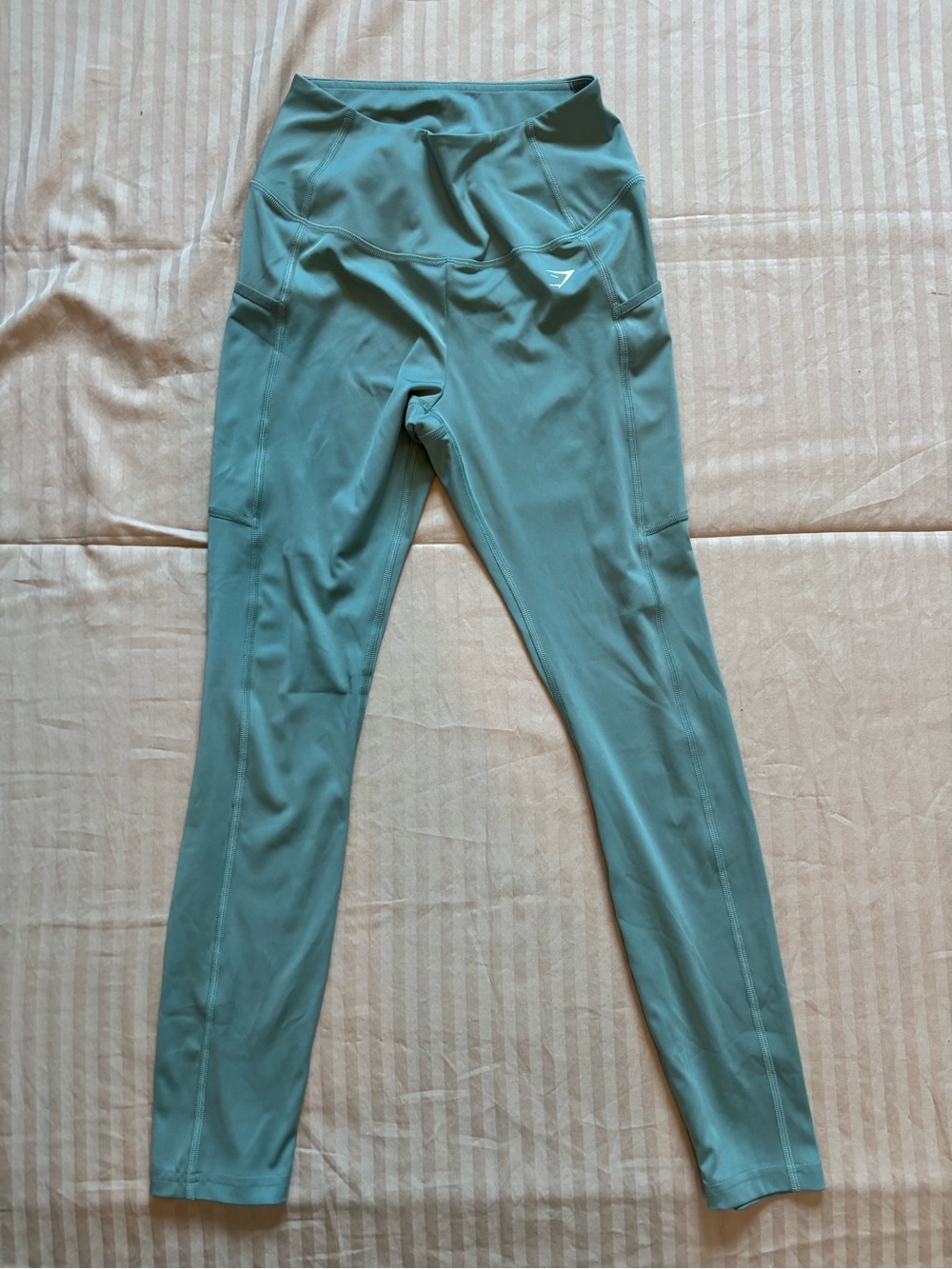 Gymshark Women’s Size Small Leggings High Waisted Teal Green Pockets